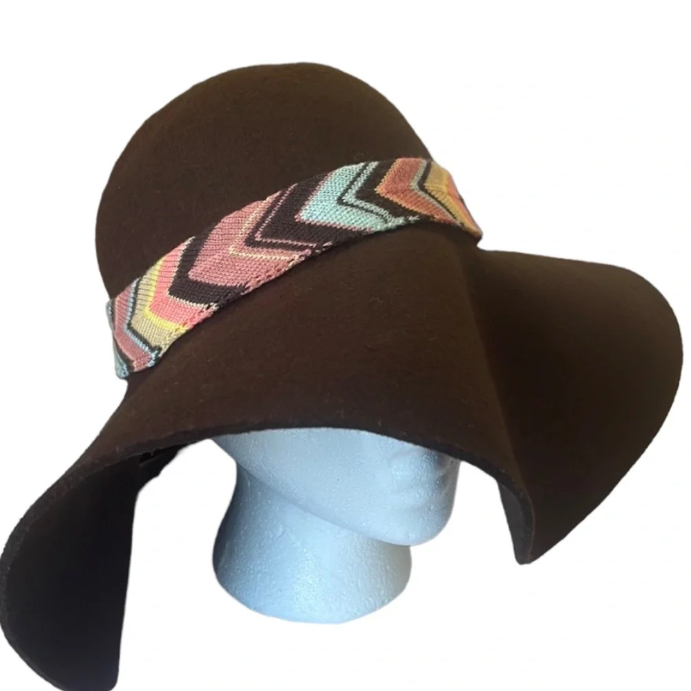 Missoni Brown Wool Floppy Hat - Picture 2 of 6